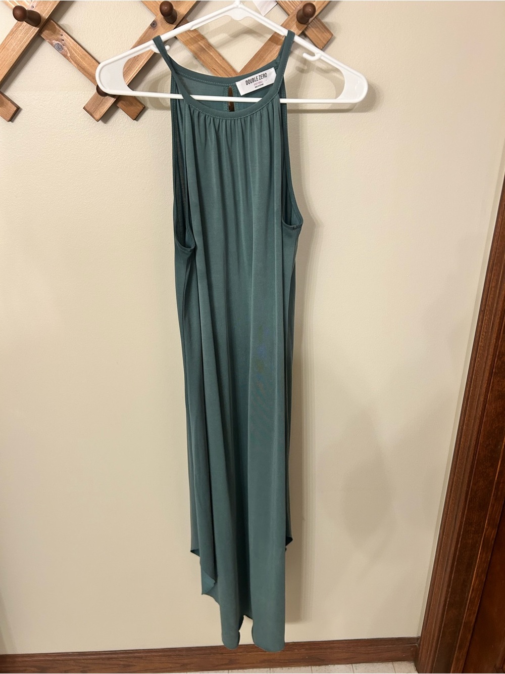 Double Zero Teal Green Halter-Style Maxi Dress